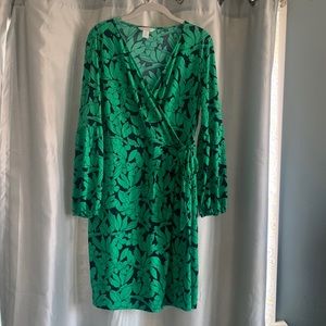 London Times faux wrap dress